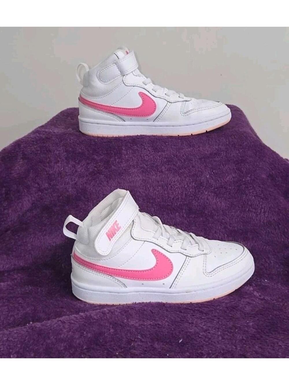 Girl's Nike Court Borough Mid 2 Shoes CD7783-116 Size 12C